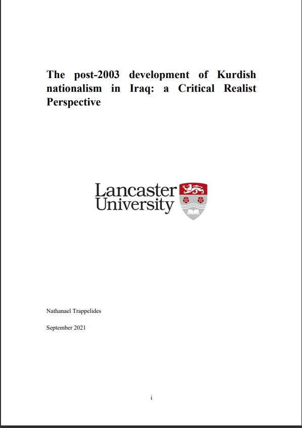 The Post-2003 Development of Kurdish nationalism in Iraq
